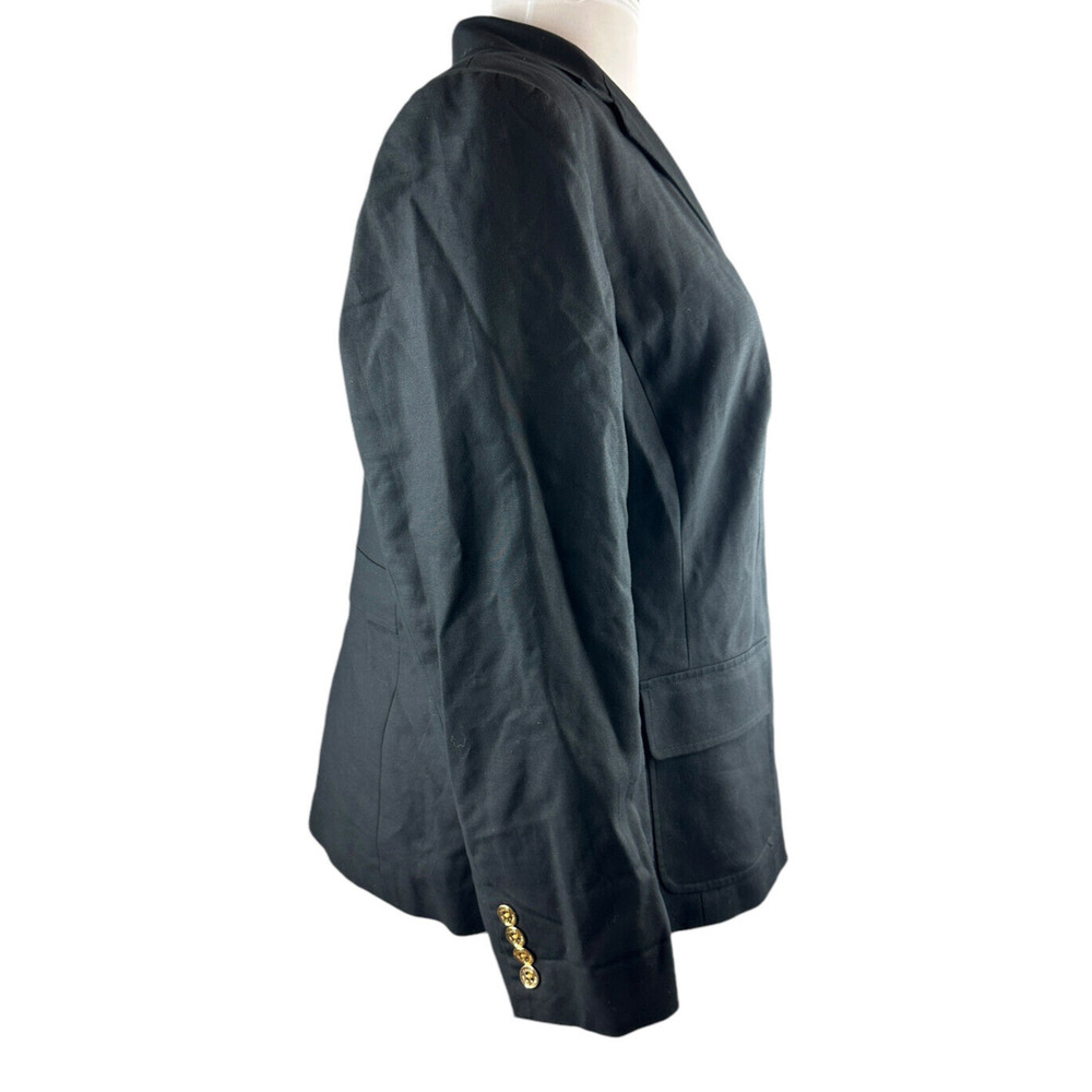 *Flawed Lauren Ralph Lauren Signature Patch Chest Crest Blazer Jacket Black 16W - Picture 13 of 16